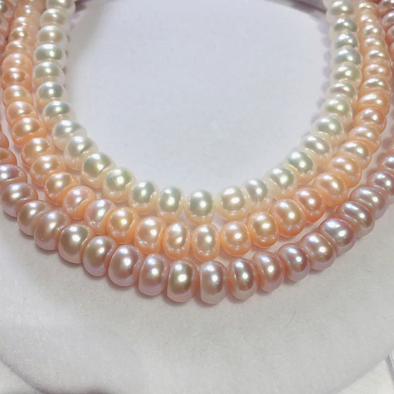 Mother's Day activities special mother chain natural freshwater pearl necklace steamed bread round suit gift box gift wholesale