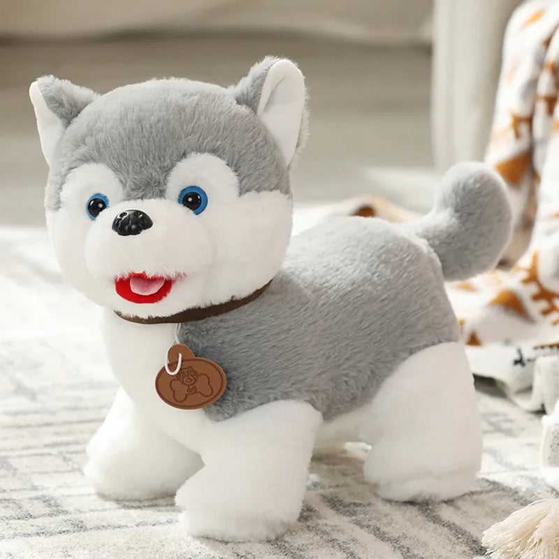 Small Size Teddy Shiba Inu Pomeranian Plush Dolls Realistic Dog Toy Soft PP Cotton Sleeping Companion Dolls For Children