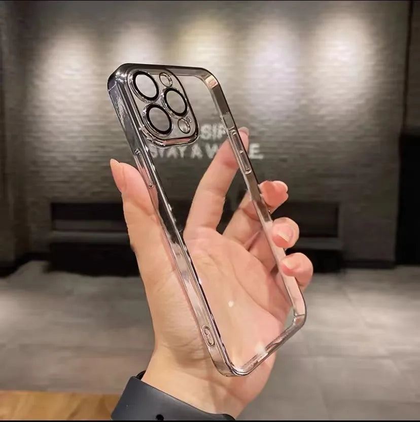simple style transparent plastic phone accessories