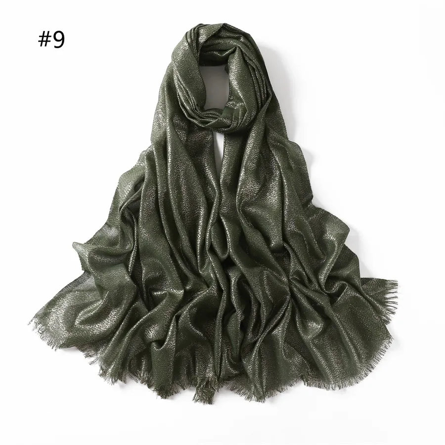 women's fashion solid color rayon cotton linen scarves