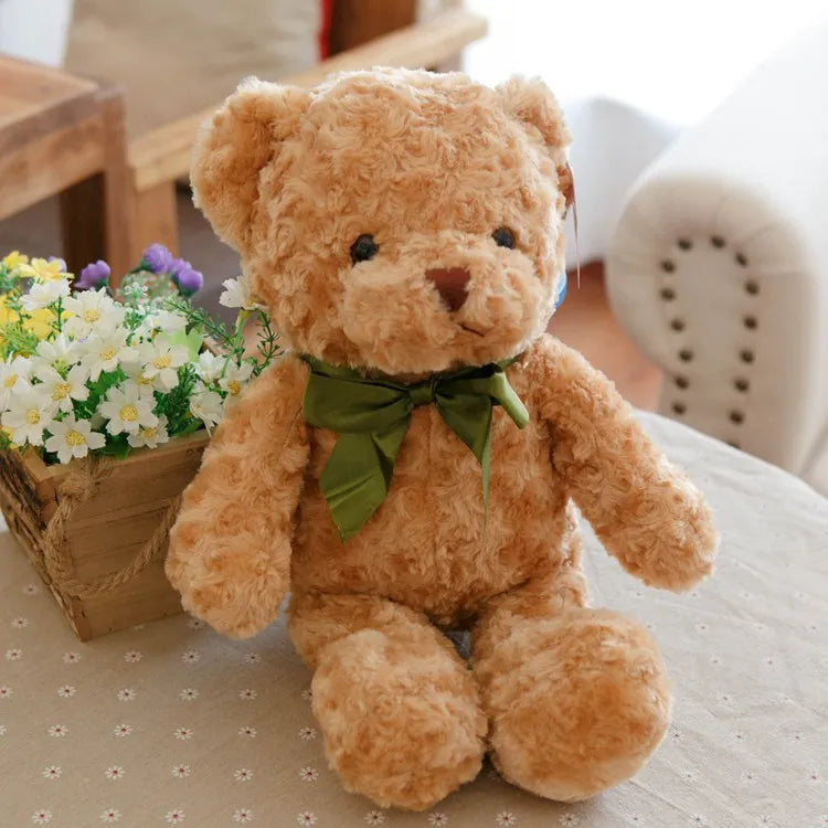 Wholesale sweater bear doll large pillow cute dressing teddy bear doll birthday gift girl plush toy