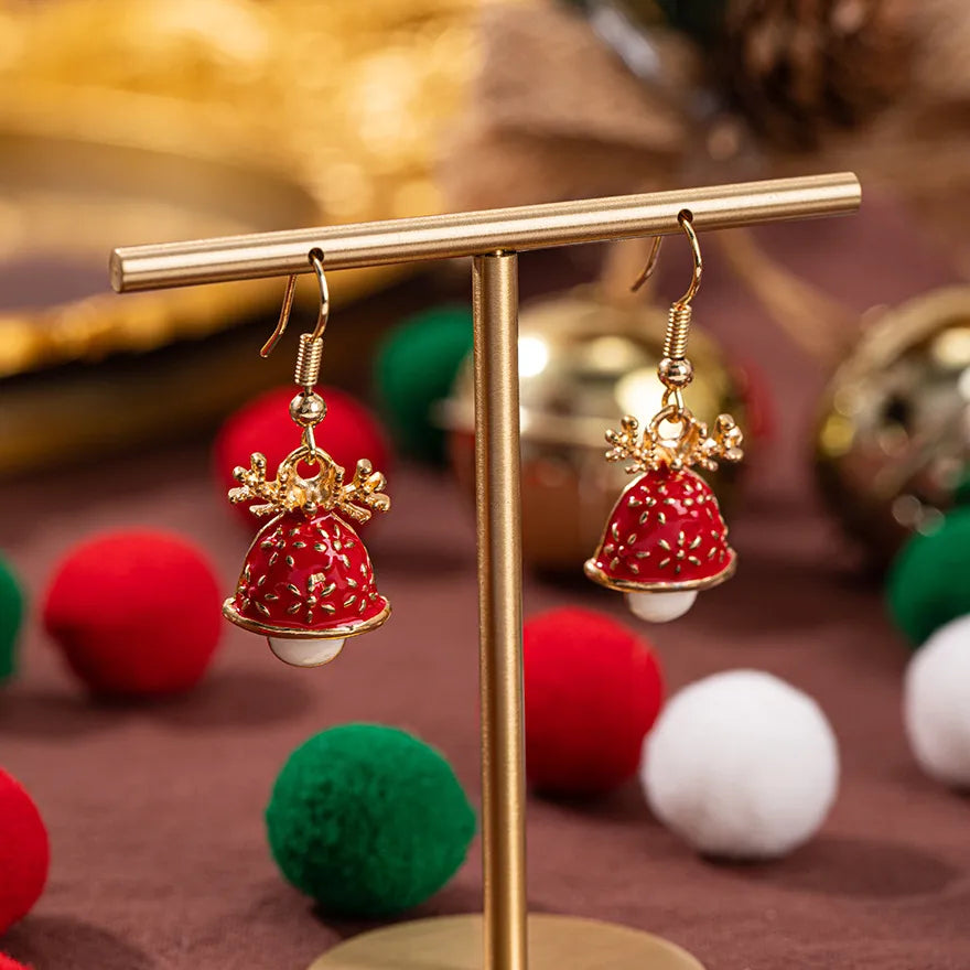 Christmas Theme Alloy Ear Cuff Drop Earrings New Products Small Pendant Diy Accessories Christmas Hat