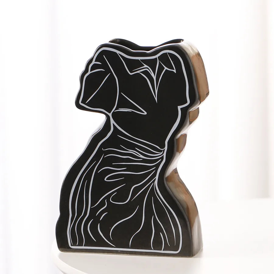Modern Style Classic Style Human ceramics Vase Artificial Decorations
