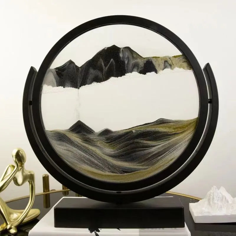 Creative ornaments liquid decompression quicksand painting office desktop living room bedside table decorations birthday gift