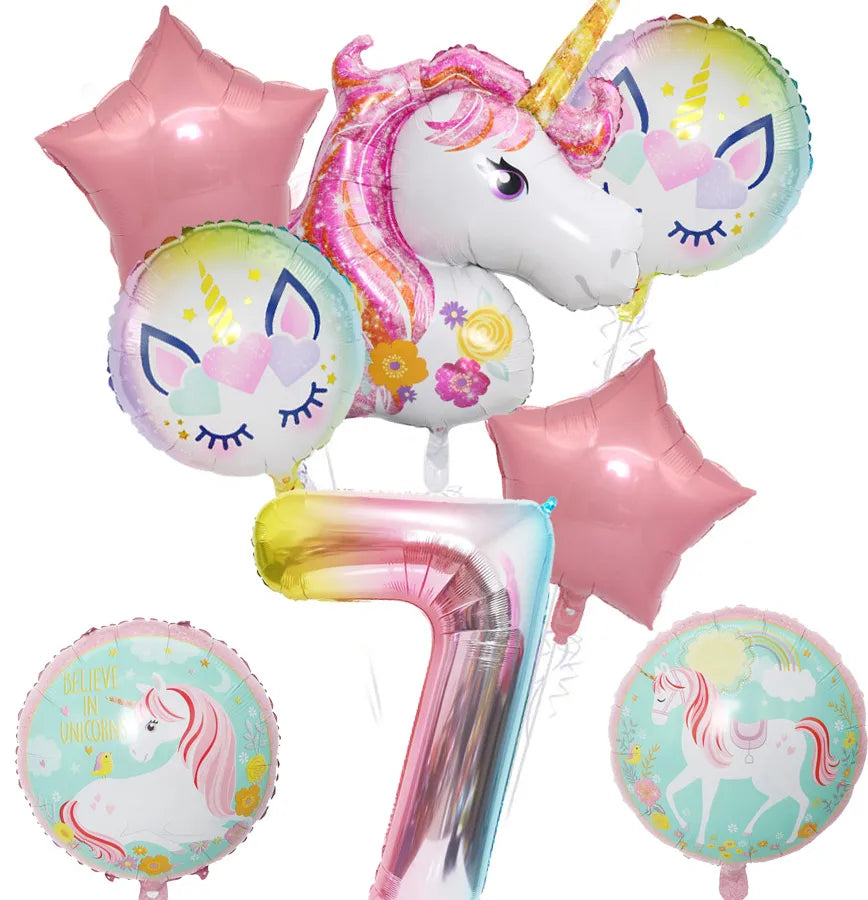 cute rainbow star aluminum film home party carnival balloons
