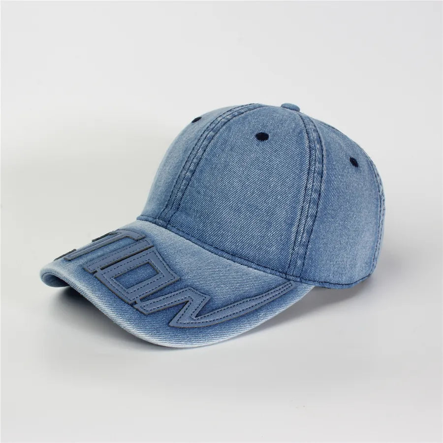 Retro New Style Denim Fishing Cap Women's Harajuku Sun Protection Bucket Hat Cuffed Tear Design Casual Versatile Streetwear