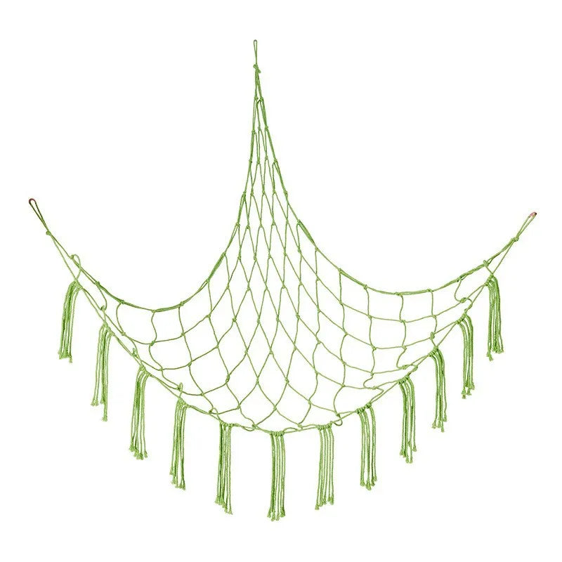 Cotton Rope Triangle Toy Net Pocket Hand-woven Children's Toy Storage Decorative Triangle Pocket Decorative Hanging Pocket