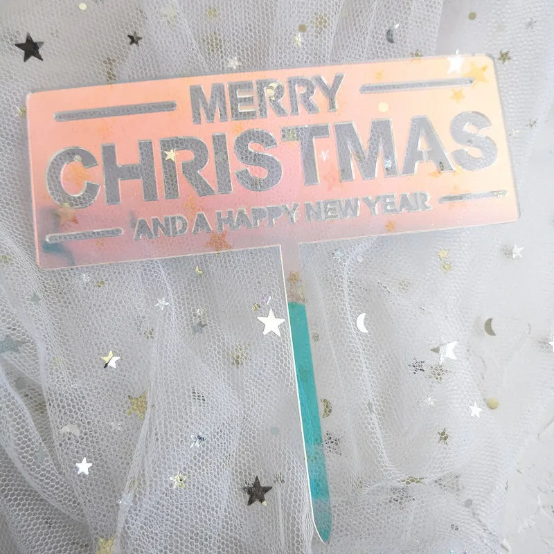 Christmas Letter Arylic Party Cake Decorating Supplies