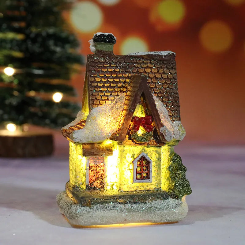 Christmas Cute House Resin Party Ornaments