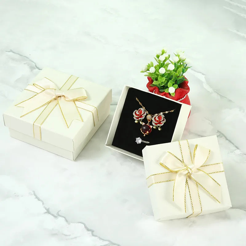 1 Piece Paper Simple Style Daily Solid Color Jewelry Boxes