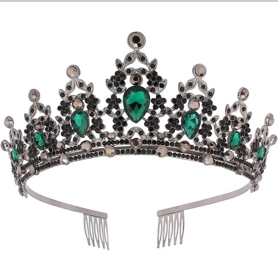 Fashion Women'S Crown Alloy Inlay Rhinestones Crown