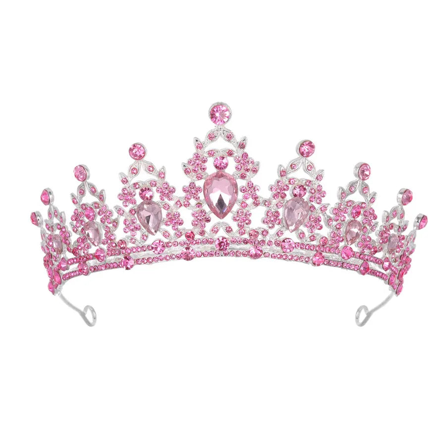 Fashion Women'S Crown Alloy Inlay Rhinestones Crown