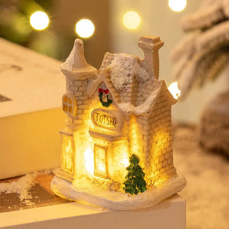 Christmas Cute House Resin Party Ornaments