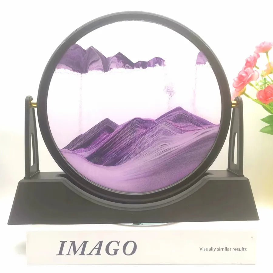 Creative ornaments liquid decompression quicksand painting office desktop living room bedside table decorations birthday gift