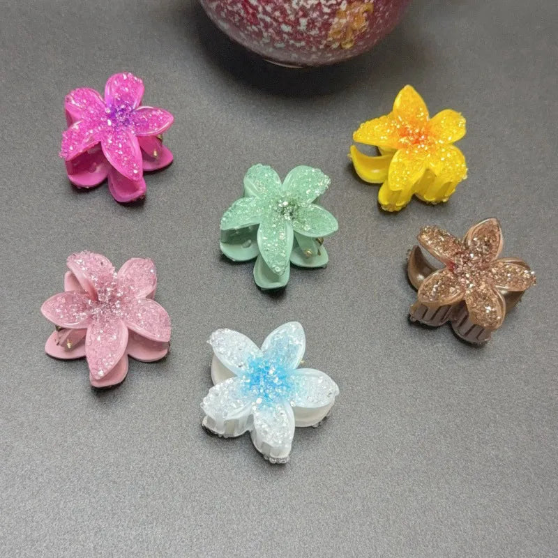 Elegant Classic Style Women's Flower Resin Hair Claws