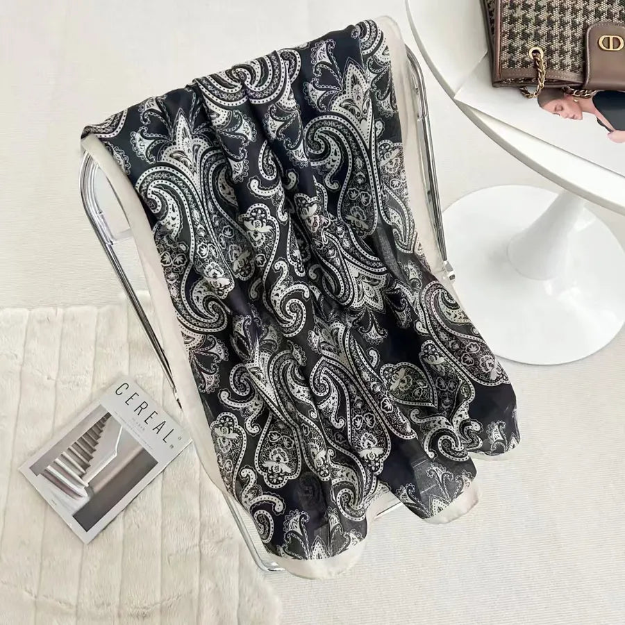 women's fashion star heart shape cotton and linen printing cotton linen scarves