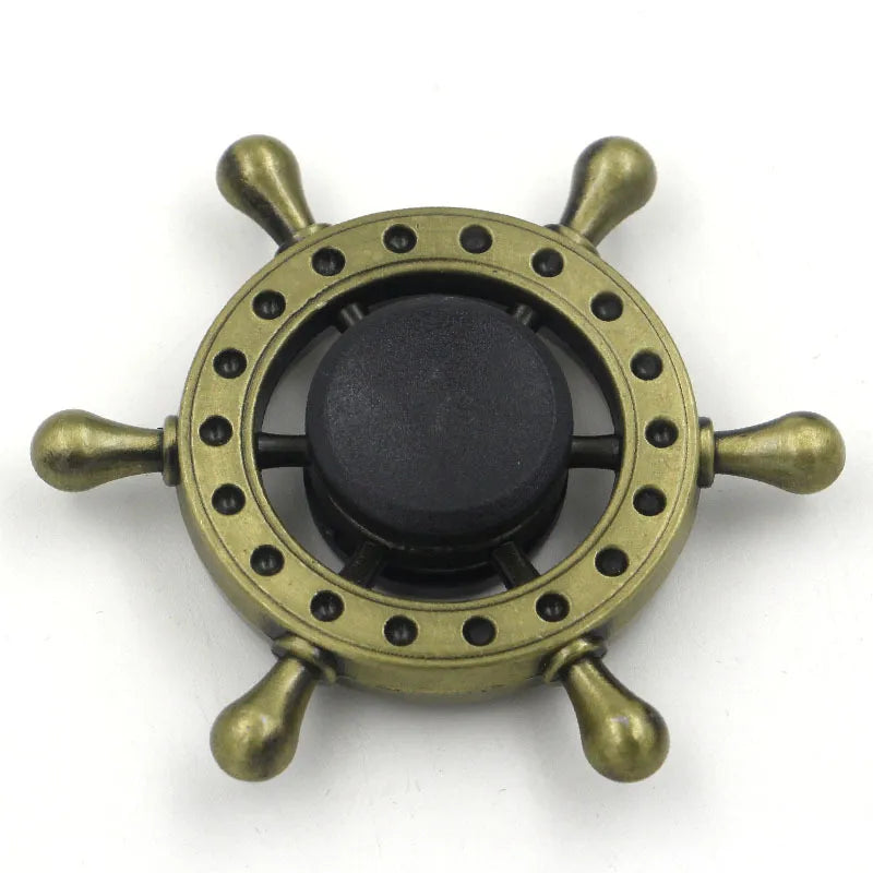 creative zinc alloy bronze hand spinner finger rotating decompression toy