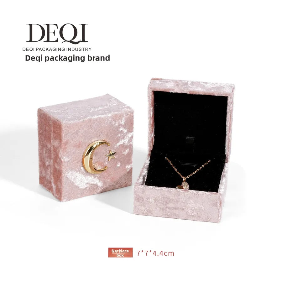1 Piece Flannel Elegant Simple Style Daily Date Solid Color Jewelry Boxes