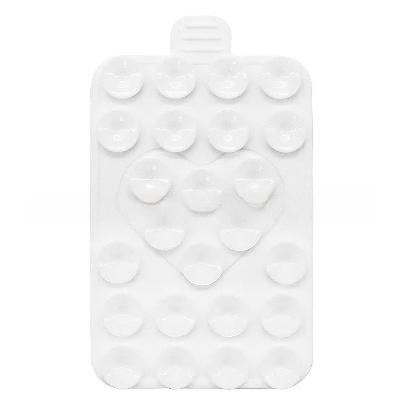 Suitable for mobile phone holder double-sided silicone suction cup mobile phone case holder multi-functional two-color love suction cup holder