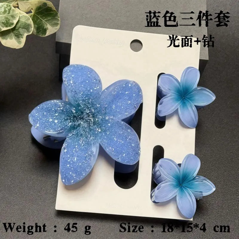 Elegant Classic Style Women's Flower Resin Hair Claws
