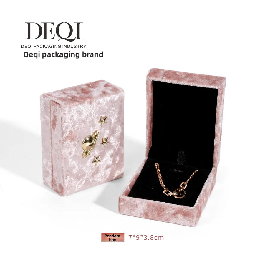 1 Piece Flannel Elegant Simple Style Daily Date Solid Color Jewelry Boxes