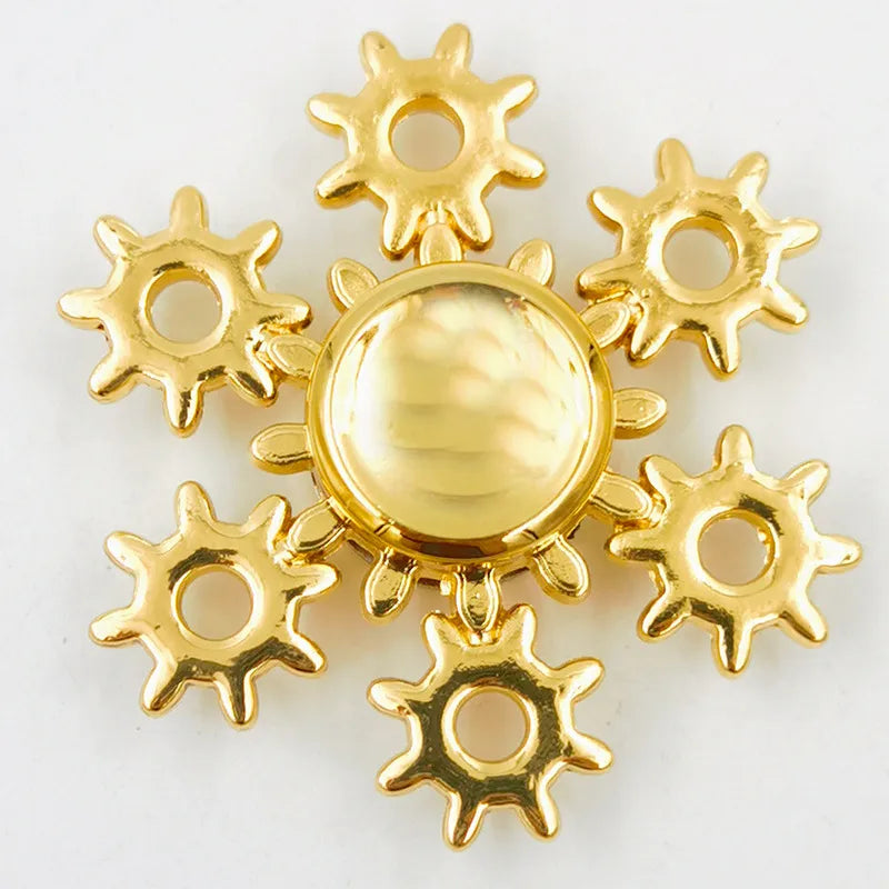 creative zinc alloy bronze hand spinner finger rotating decompression toy