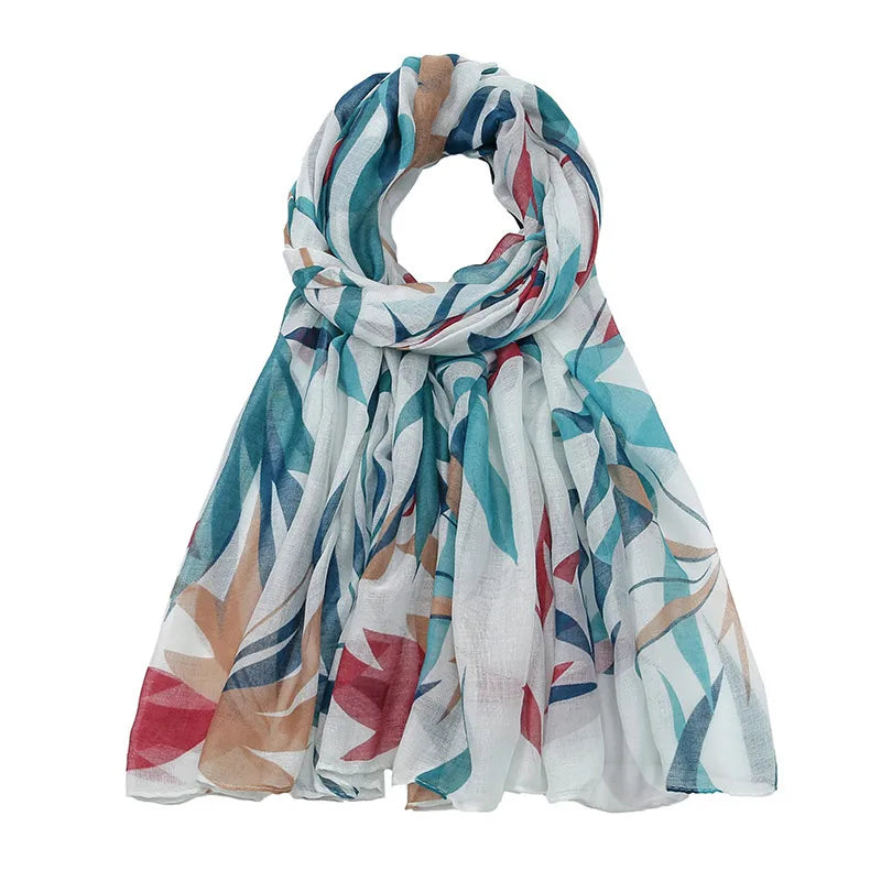 Women's Simple Style Color Block Voile Scarf