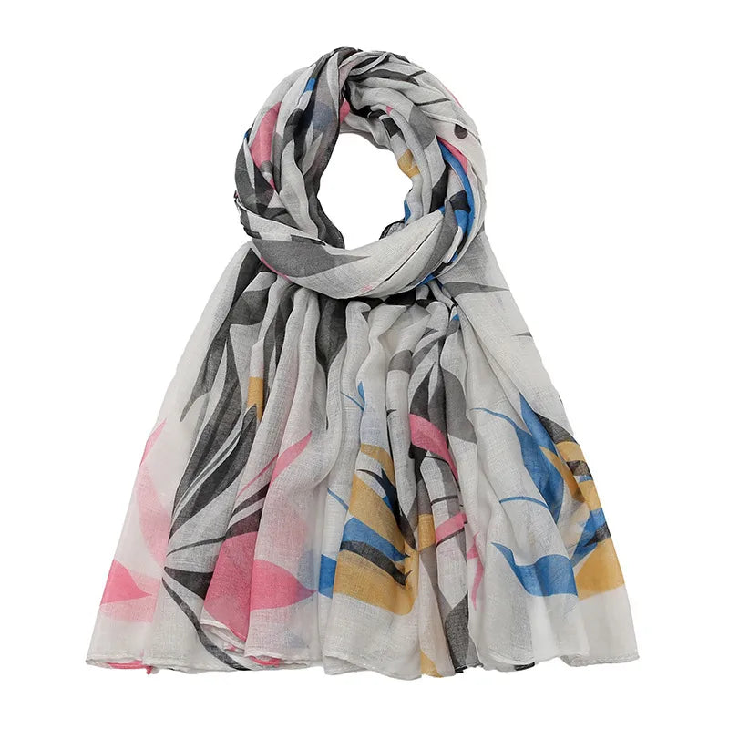 Women's Simple Style Color Block Voile Scarf