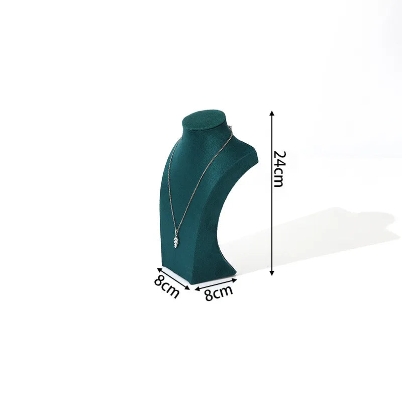 Velvet Necklace Display Stand Counter Top Jewelry Model Holder H-Shape Composite Paperboard And Velvet High-End Feel Stitching