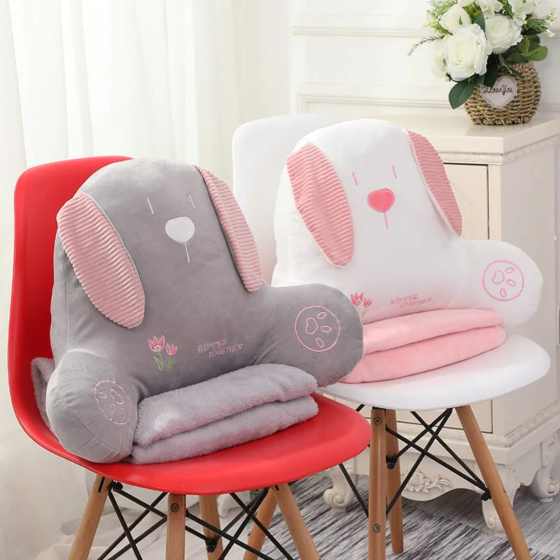 Cute Cartoon Lumbar Support Pillow Office Chair Backrest Pad Car Seat Cushion Pregnant Women Waist Pillow