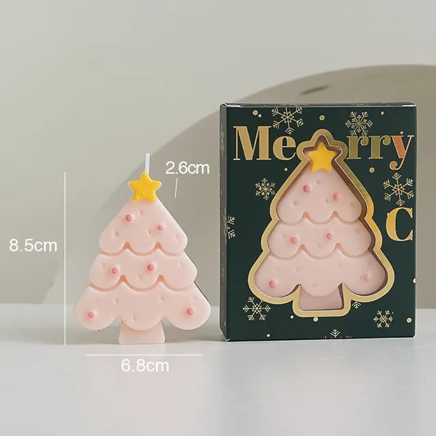 Cartoon Christmas Gift Box Creative Birthday Present Beautiful Resin Candle Souvenir Ideal For Christmas Small Gifts