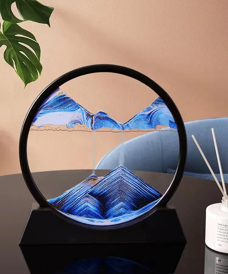 Creative ornaments liquid decompression quicksand painting office desktop living room bedside table decorations birthday gift