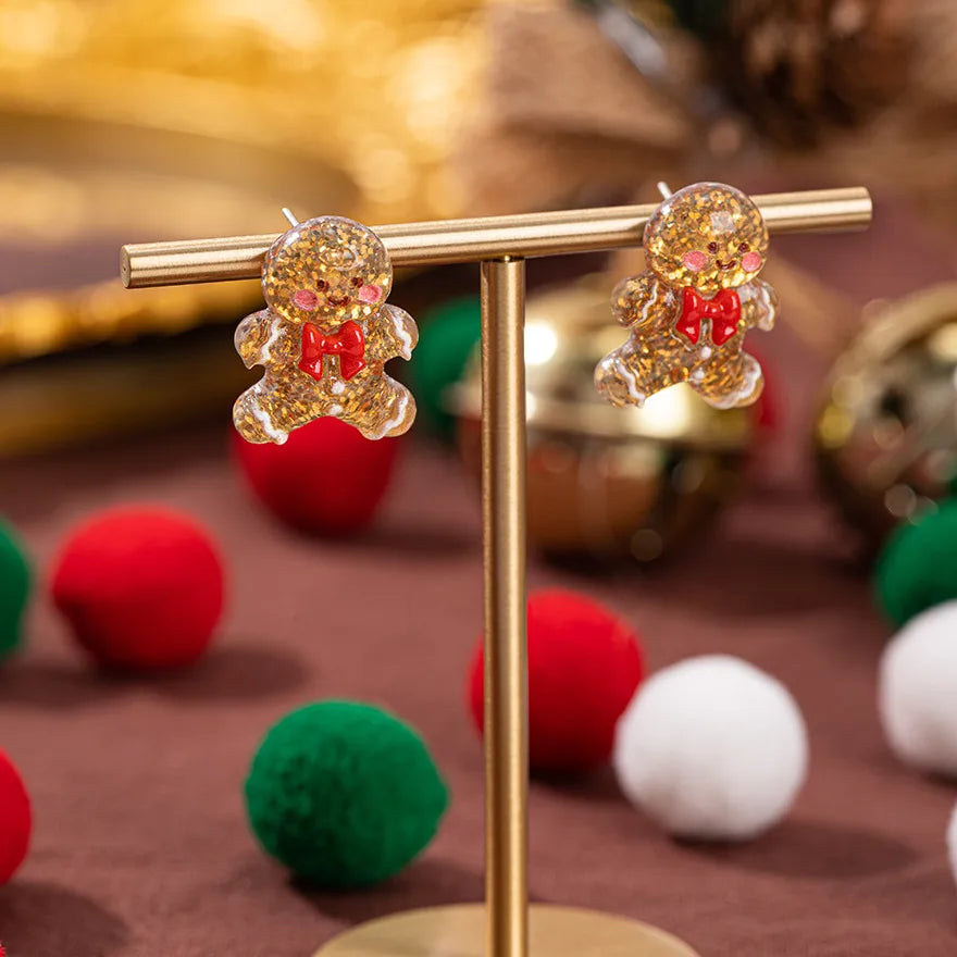 Christmas Theme Alloy Ear Cuff Drop Earrings New Products Small Pendant Diy Accessories Christmas Hat