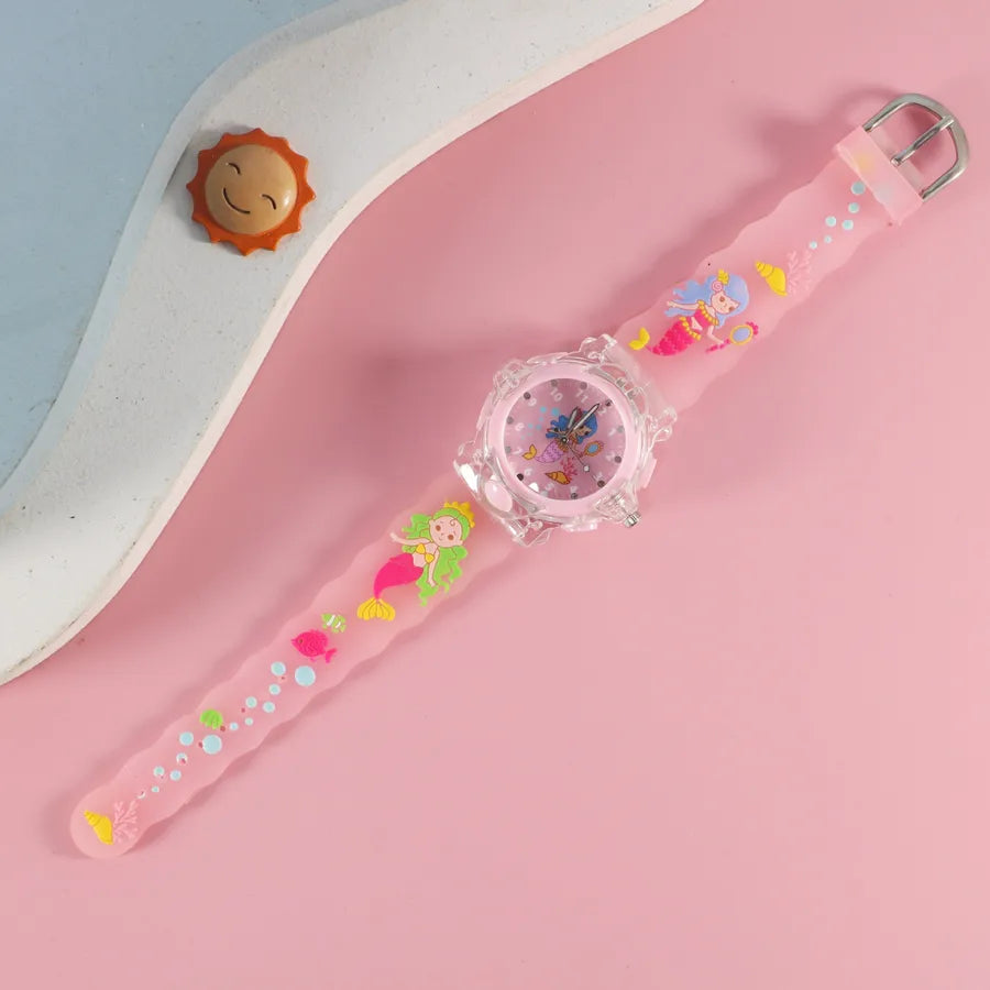Children's Watch Creative Cartoon Quartz Color Shell Luminous Series Watch Primary School Boys and Girls 3D Viscose Watch