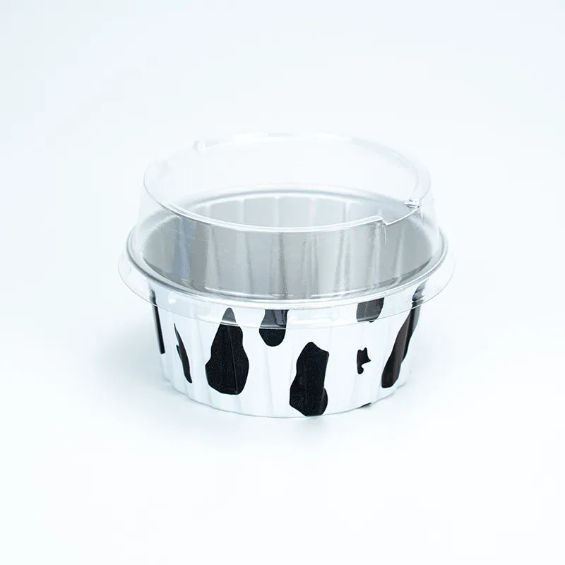 Baking Mold Pudding Cup Air Fryer Special Color Aluminum Foil Box Cake Baking Cup Round Bowl Cake Box
