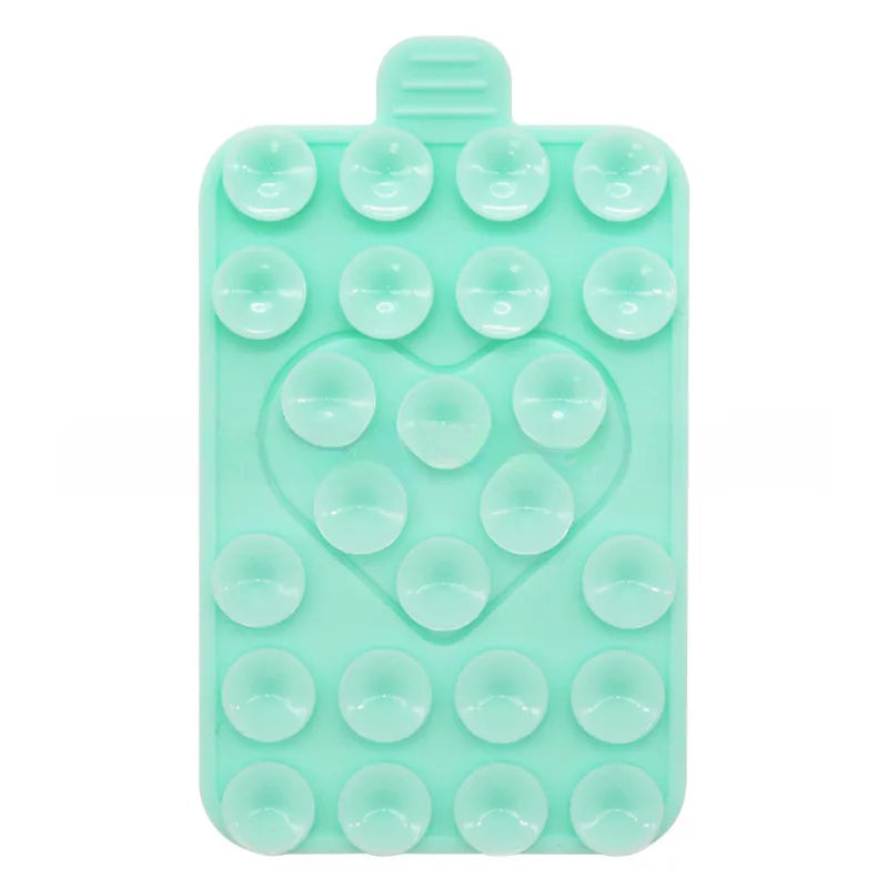 Suitable for mobile phone holder double-sided silicone suction cup mobile phone case holder multi-functional two-color love suction cup holder