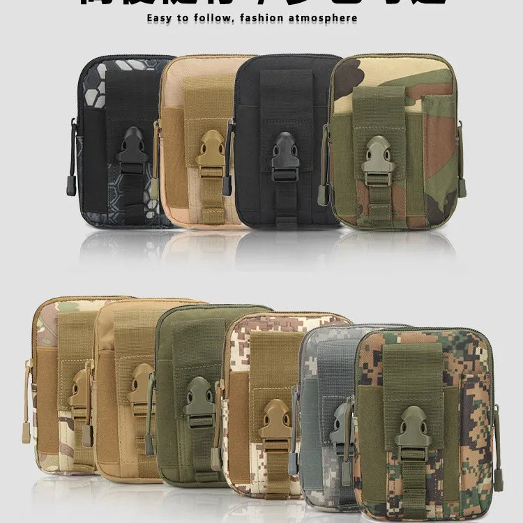 Unisex Simple Style Camouflage Nylon Waist Bags