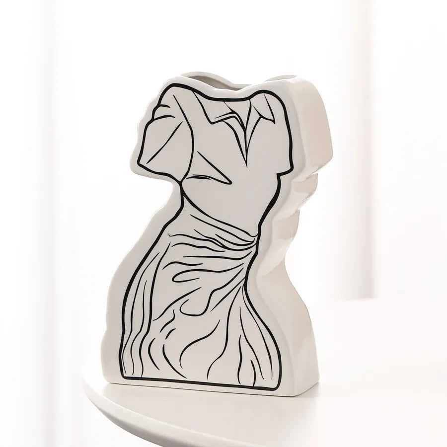 Modern Style Classic Style Human ceramics Vase Artificial Decorations