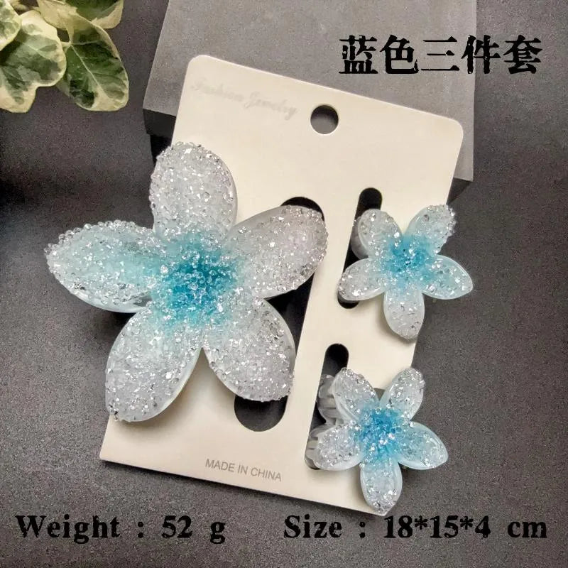Elegant Classic Style Women's Flower Resin Hair Claws