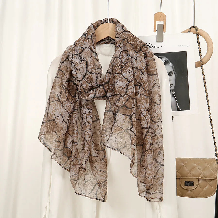 Women's Simple Style Color Block Voile Scarf