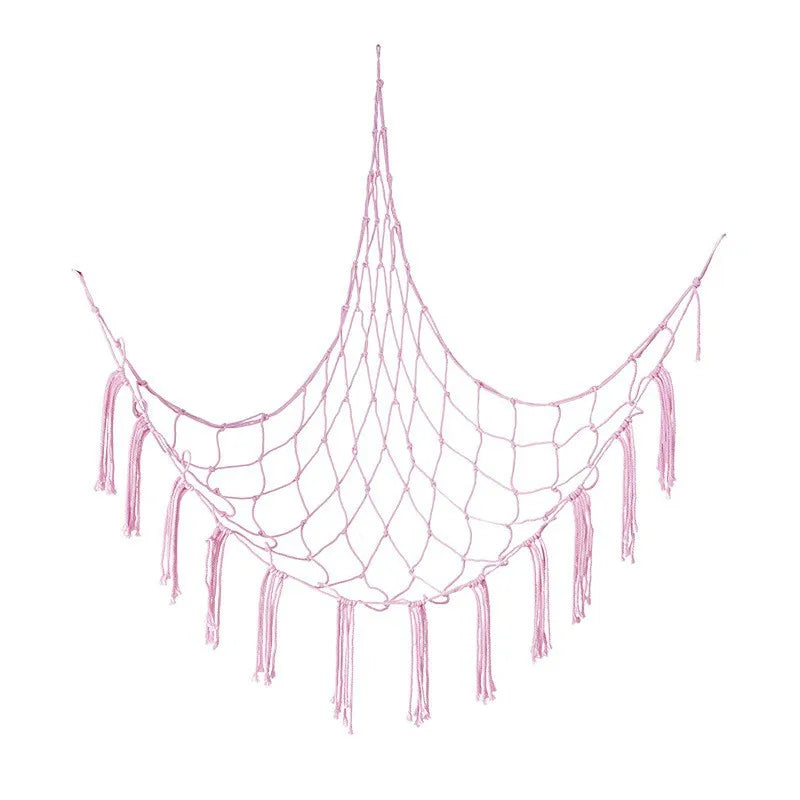 Cotton Rope Triangle Toy Net Pocket Hand-woven Children's Toy Storage Decorative Triangle Pocket Decorative Hanging Pocket