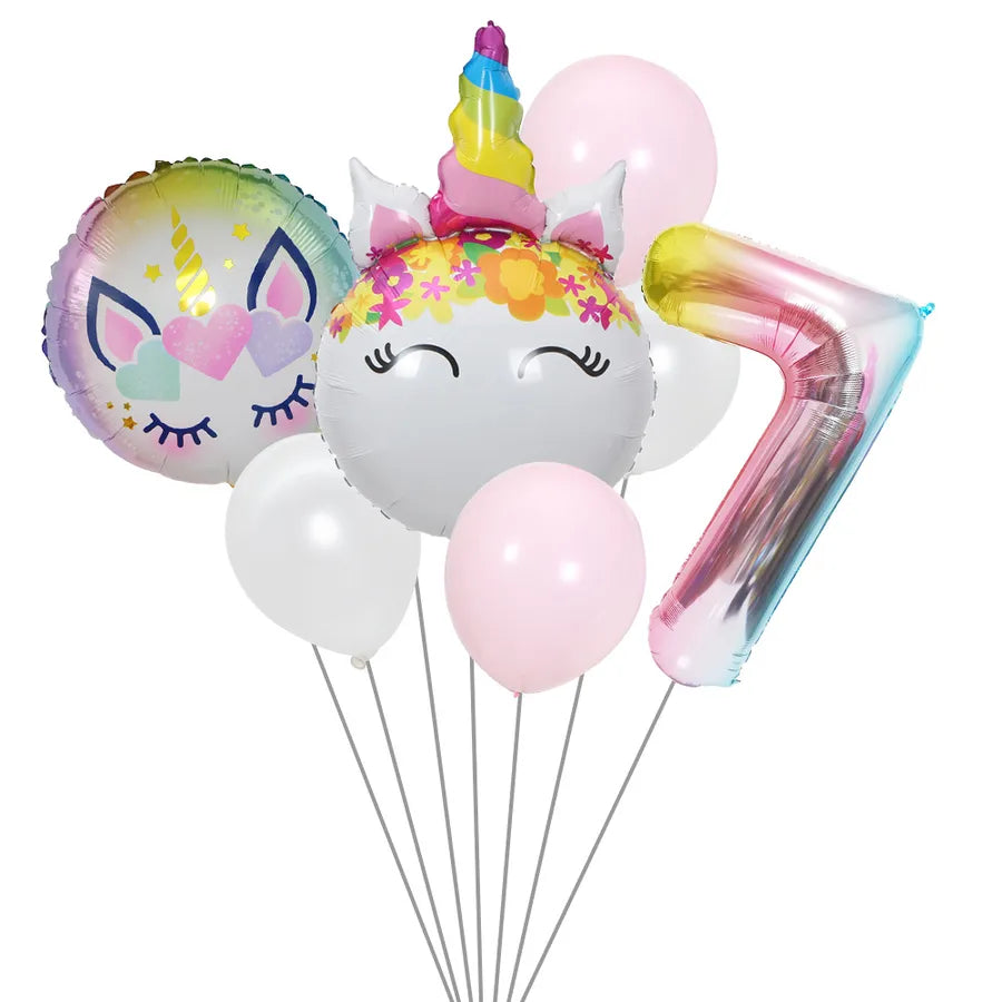 cute rainbow star aluminum film home party carnival balloons