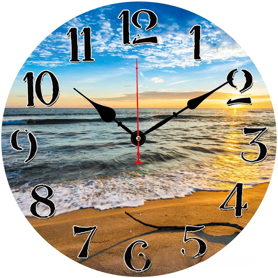 A generation of wall clock retro simple wooden clock wall hanging decorative round clock creative mute clock