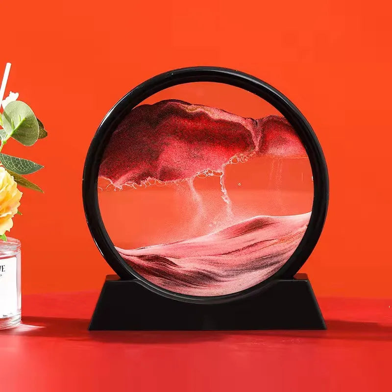 Creative ornaments liquid decompression quicksand painting office desktop living room bedside table decorations birthday gift