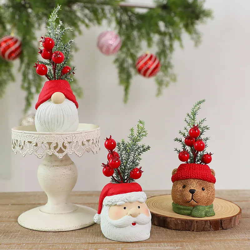St. Far New Resin Christmas Dwarf Doll Santa Snowman Decoration Modern Artistic European Style Christmas Decorations Ornaments