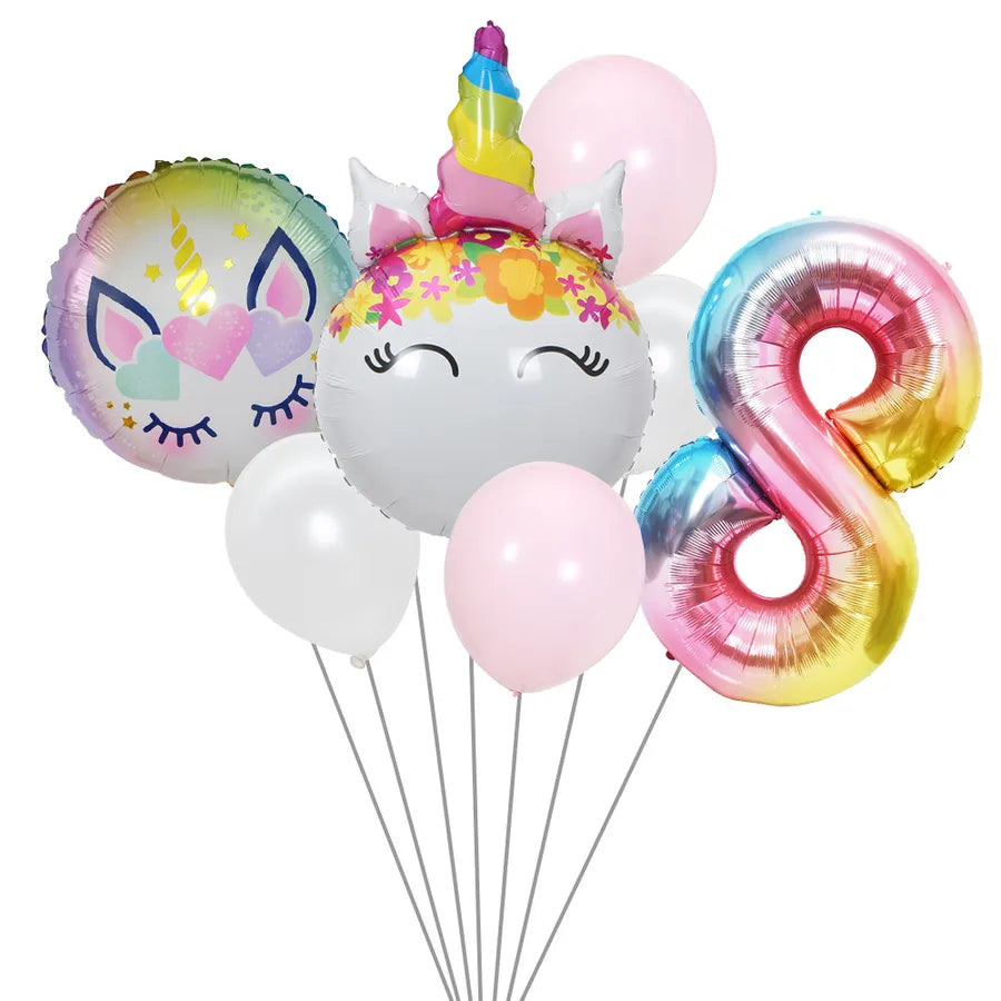 cute rainbow star aluminum film home party carnival balloons