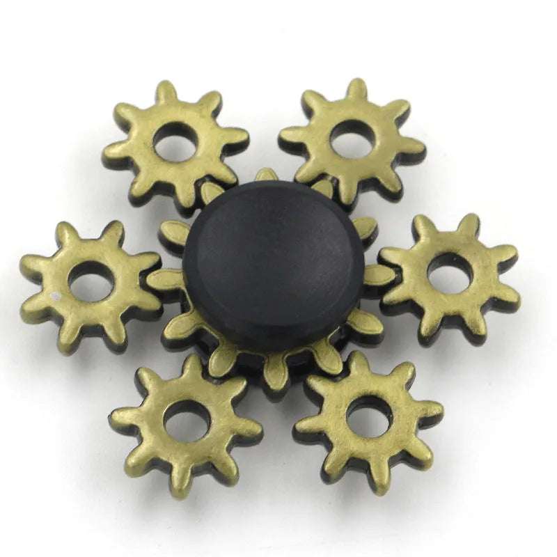 creative zinc alloy bronze hand spinner finger rotating decompression toy