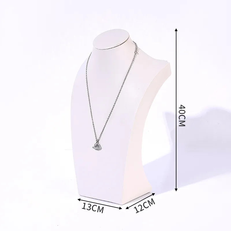 Velvet Necklace Display Stand Counter Top Jewelry Model Holder H-Shape Composite Paperboard And Velvet High-End Feel Stitching