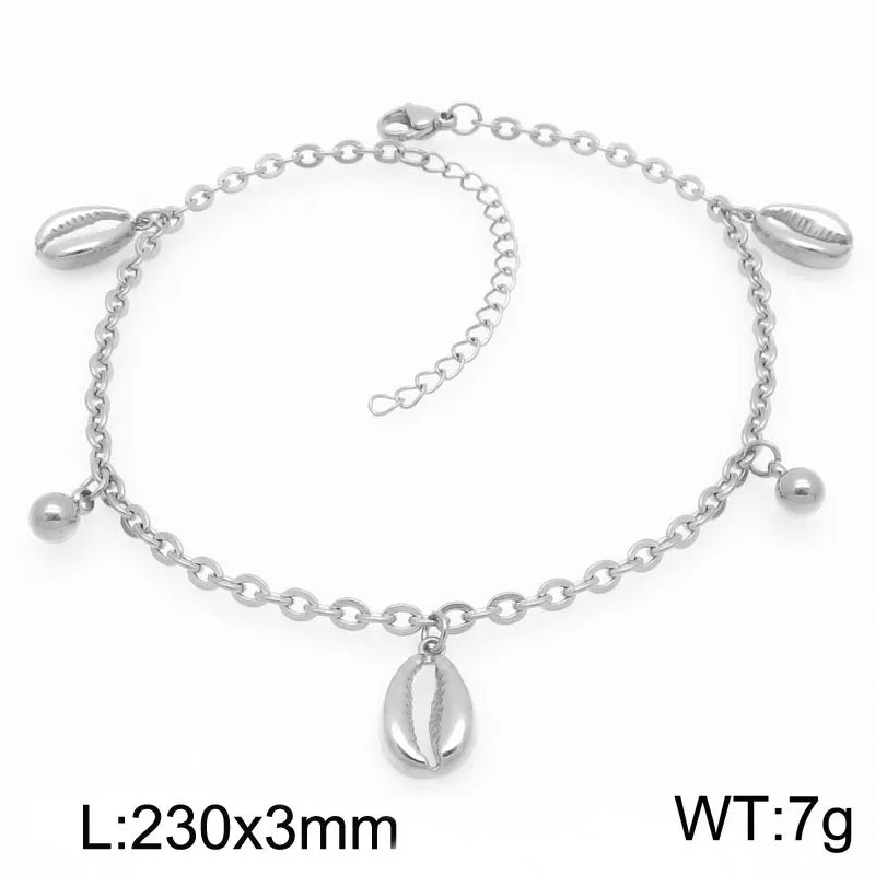 Wholesale Jewelry IG Style Vintage Style Star Moon Cherry 304 Stainless Steel 18K Gold Plated Anklet