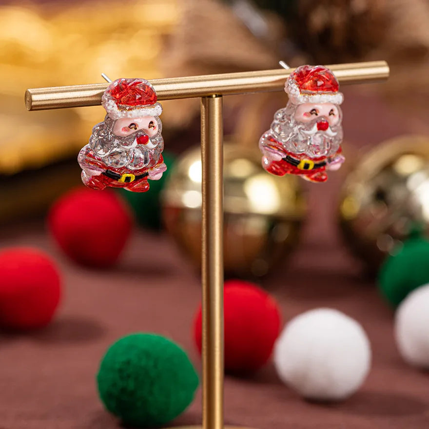 Christmas Theme Alloy Ear Cuff Drop Earrings New Products Small Pendant Diy Accessories Christmas Hat